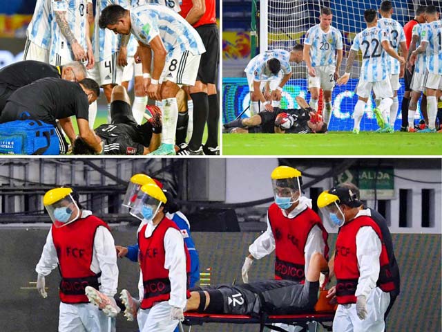 Bóng đá - Đồng đội Messi mất ý thức sau pha va chạm rợn người, đầu đập xuống đất