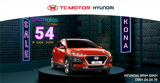 Hyundai Bình Định: Siêu ưu đãi Hyundai Kona tháng 6 - 1