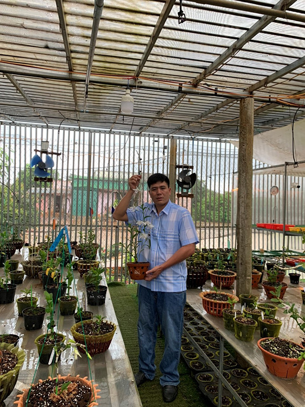 Vườn lan của anh Chuyên ngày càng được nhiều người biết đến