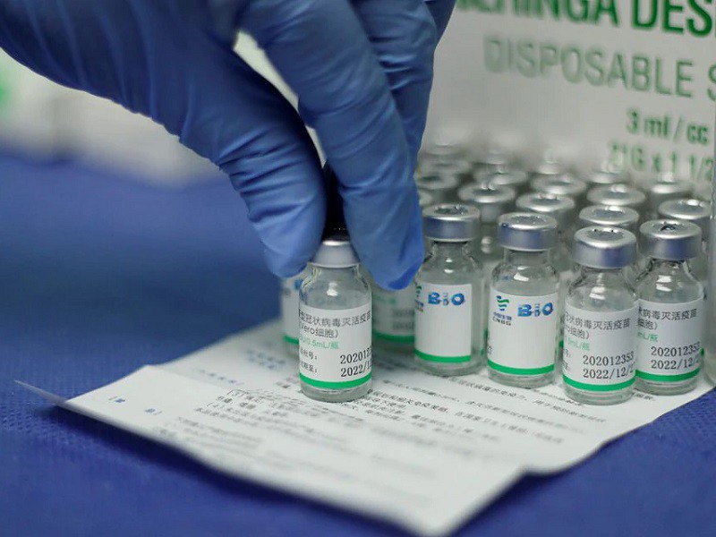 Vaccine ngừa COVID-19 của tập đoàn dược nhà nước Trung Quốc Sinopharm. Ảnh: REUTERS