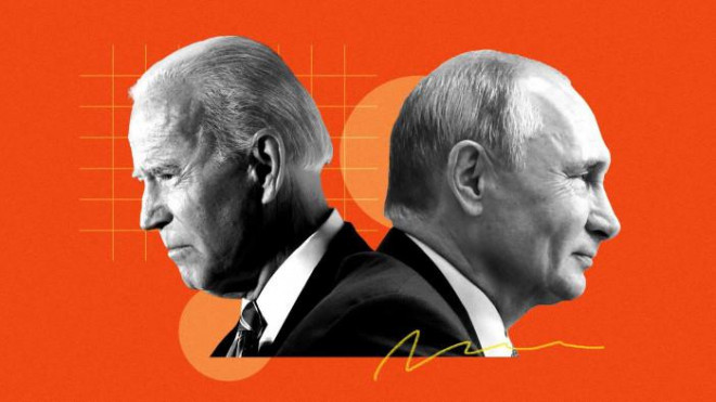 Tổng thống Mỹ Joe Biden và Tổng thống Nga Putin - ảnh Axios.