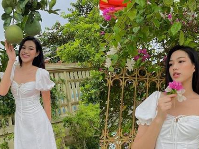 Thời trang - Hoa hậu Đỗ Thị Hà xinh đẹp trong bộ ảnh chụp tại vườn nhà, netizen xuýt xoa dịu dàng quá!