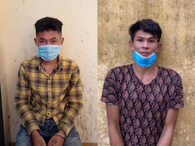 Hai đối tượng tại trụ sở công an