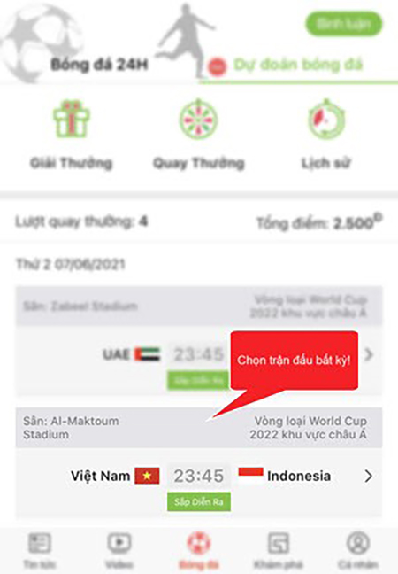 Dự đoán kết quả trận Việt Nam - UAE, trúng quà - 3