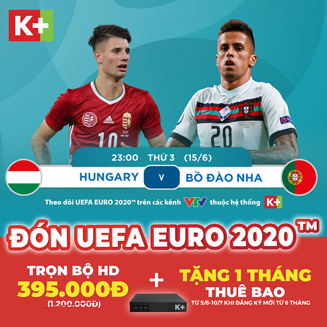 Đón xem trận tối nay giữa Hungary và Bồ Đào Nha trên K+