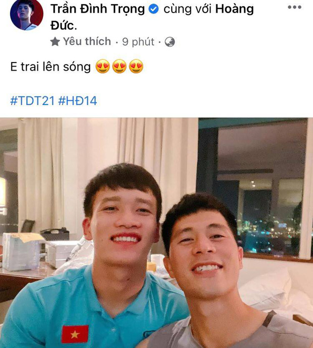 Đình Trọng cho cậu em thân thiết
Hoàng Đức lên sóng