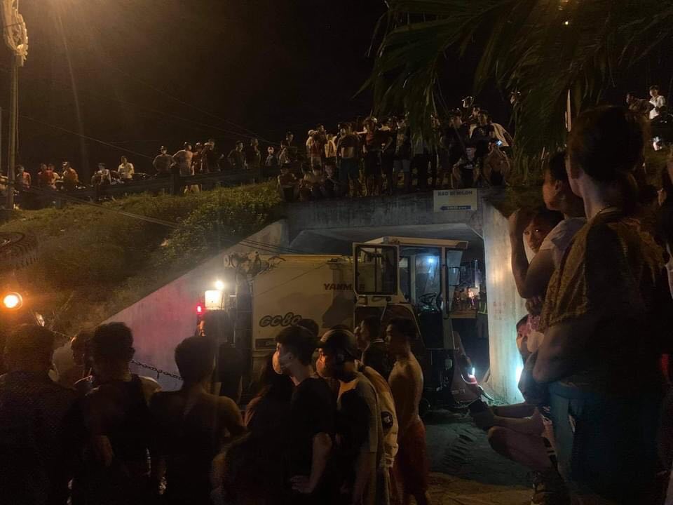 Hiện trường vụ tai nạn.