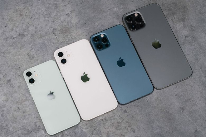 Bộ tứ iPhone 12 Mini, iPhone 12, iPhone 12 Pro và iPhone 12 Pro Max.