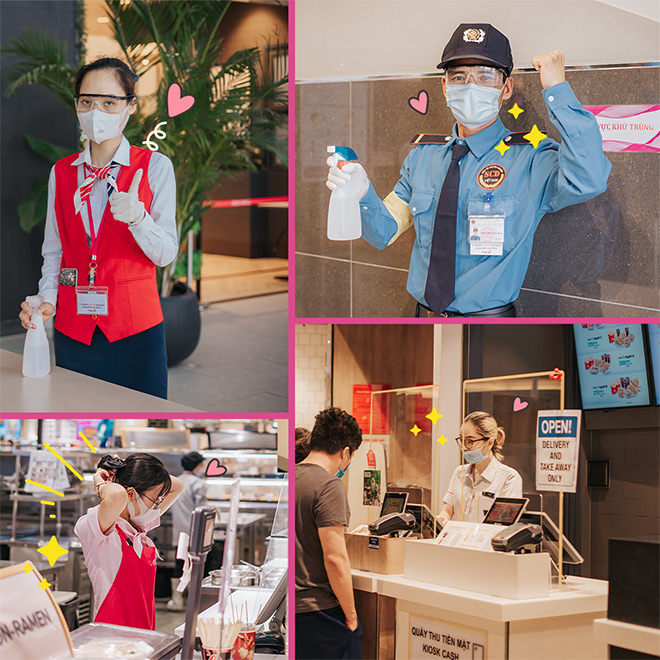 Aeon Mall Hà Đông thực hiện nghiêm túc 5K từ bộ Y Tế để tạo nên một không gian mua sắm, vui chơi đáng nhớ và an toàn cho khách hàng.