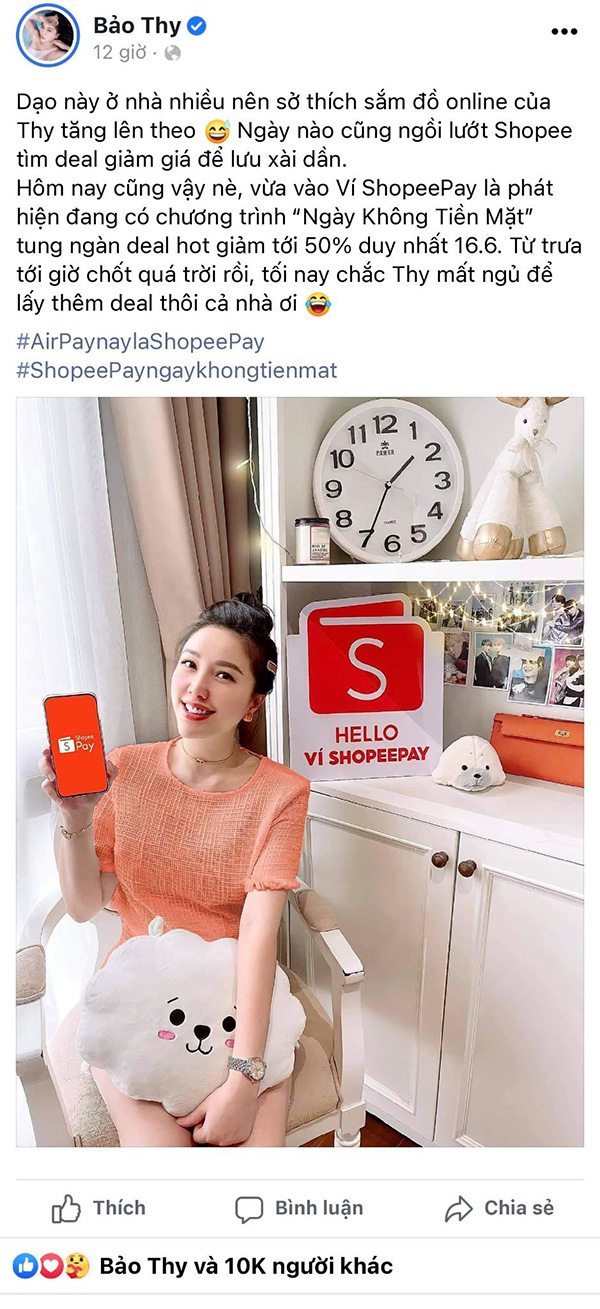 Sao Việt rủ nhau thanh toán không tiền mặt cùng ShopeePay - 1