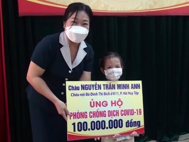 Tin tức trong ngày - Bé gái 5 tuổi ủng hộ 100 triệu đồng phòng, chống dịch COVID-19