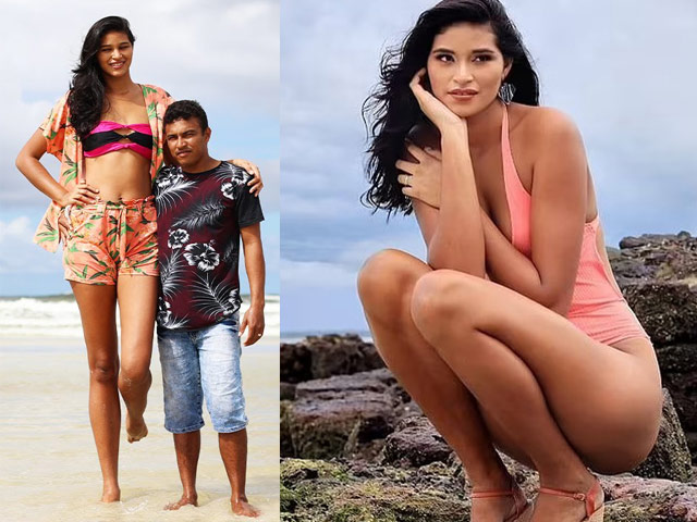 Bạn trẻ - Cuộc sống - Chân dài cao 2m1 và tình yêu với chàng 1m65 gây xôn xao