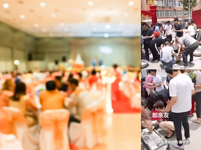 Bạn trẻ - Cuộc sống - Clip: Khách mời đứng ăn mì trong đám cưới khiến dân mạng "dậy sóng"