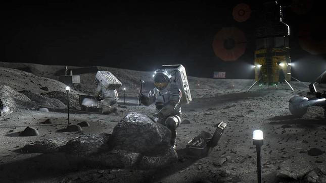 Ảnh mô phỏng về hoạt động của các phi hành gia đổ bộ lên Mặt Trăng theo Dự án Artemis