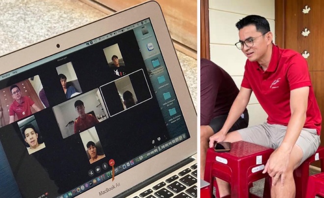 Các cầu thủ HAGL, trừ Công Phượng, họp online với HLV Kiatisak khi đang cách ly cùng ĐT Việt Nam