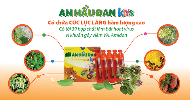 Sức mạnh từ 7 loại thảo dược chống lại viêm amidan trong An Hầu Đan Kids