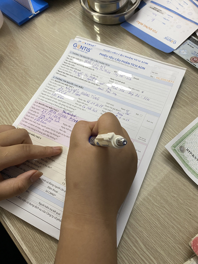 Chị My tiến hành yêu cầu phân tích ADN