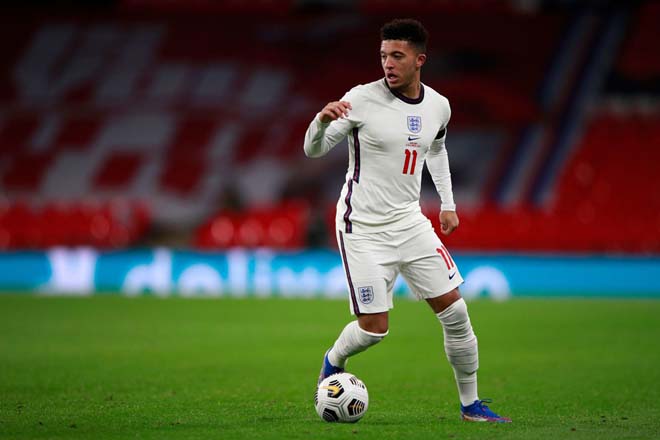 Sancho chưa có nhiều cơ hội để tỏa sáng ở vòng chung kết EURO 2020