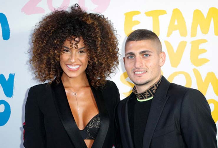 Verratti bên người mẫu Jessica Aidi