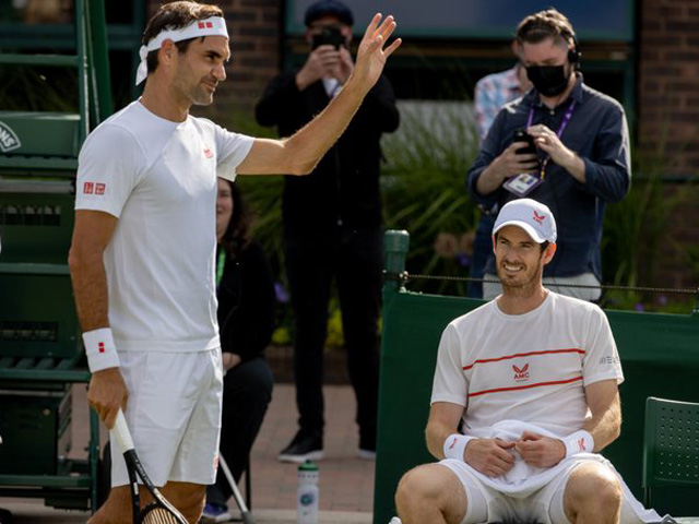 Thể thao - Federer đấu tập cùng Murray, Djokovic tự tin vô địch Wimbledon 2021