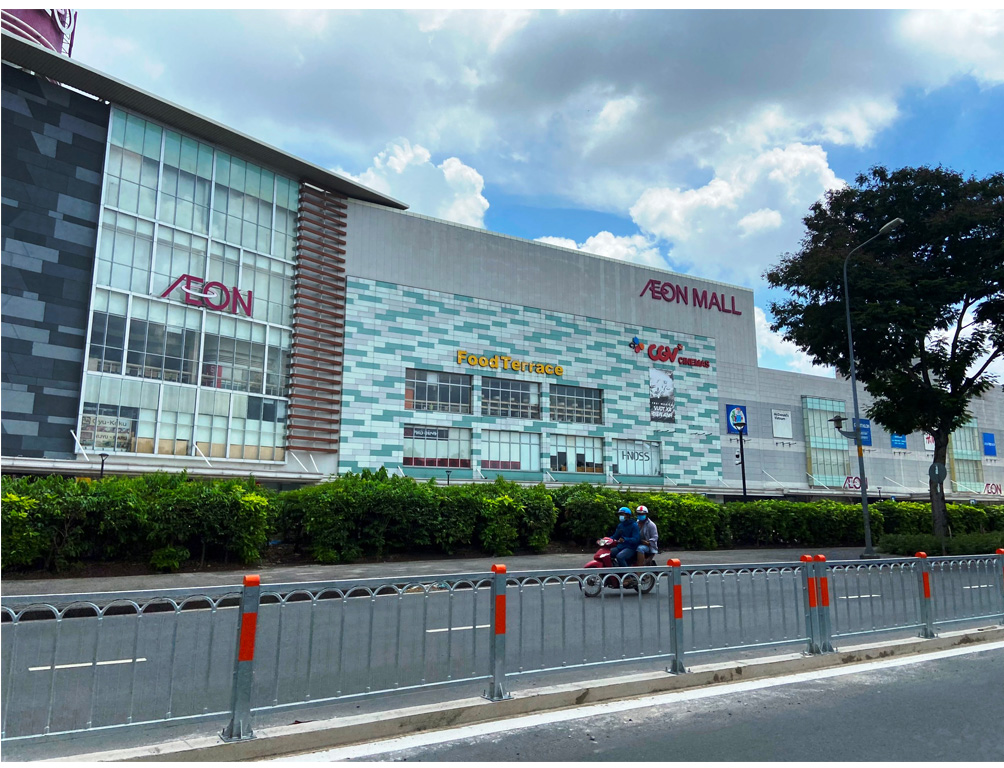 Trung tâm thương mại (TTTM) Aeon Mall Tân Phú (phường Sơn Kỳ, quận Tân Phú, TP.HCM) vừa thông báo tạm dừng hoạt động để phục vụ công tác phòng, chống dịch COVID-19.