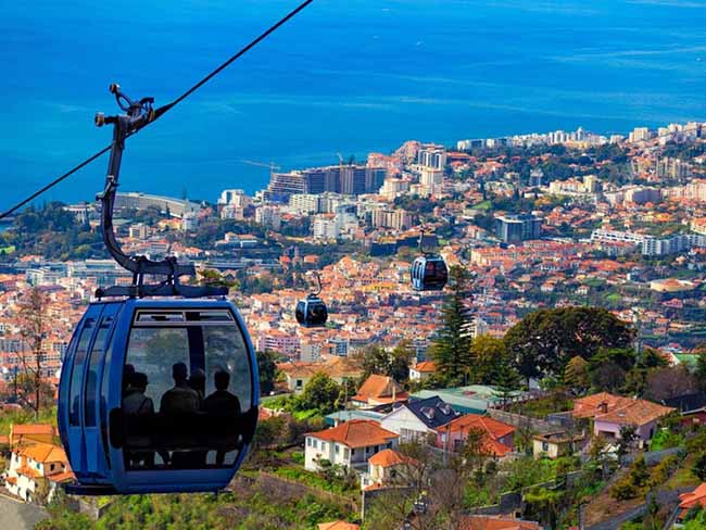 15. Du khách có thể đi cáp treo, ngắm quang cảnh Funchal từ trên cao.
