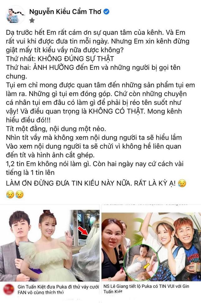 Diễn viên Puka bức xúc phản bác tin đám cưới với Gin Tuấn Kiệt - 1