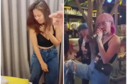 Tóc Tiên nhậu say khướt ôm cây đứng hát, Ngọc Trinh "mất tỉnh táo" cũng sốc chẳng kém