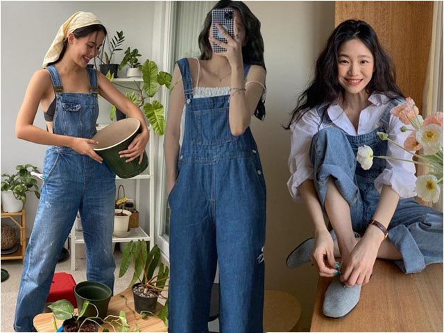 Thời trang - Hot-trend quần yếm ống rộng vừa trẻ trung vừa hack dáng siêu đỉnh