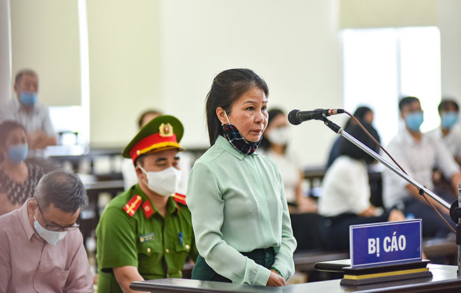 Bị cáo Nguyễn Thị Thanh Sơn tại phiên xét xử