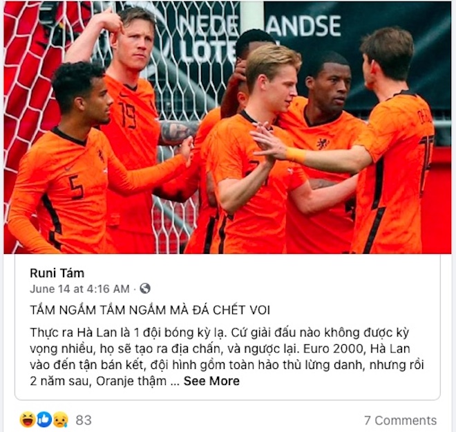 Người hâm mộ bóng đá đã rất kỳ vọng ở đội tuyển Hà Lan ở VCK EURO 2020 nhưng giờ đây họ phải thất vọng.