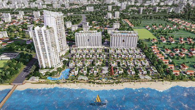 Aria Vũng Tàu với 100% căn hộ hướng biển, cung cấp cảnh quan tuyệt vời.