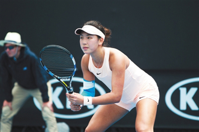 Hân Du thời điểm năm 2018 dự Australian Open được báo chí Trung Quốc ca ngợi "đẹp như tiên"