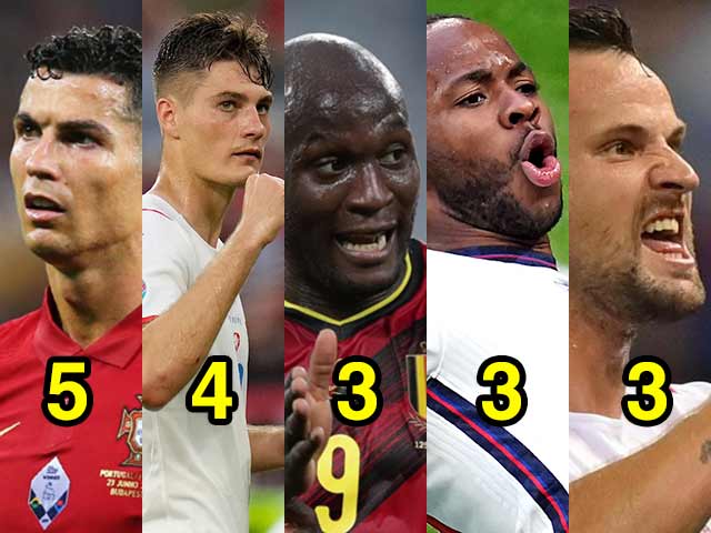Bóng đá - 4 SAO có thể vượt Ronaldo đoạt Vua phá lưới EURO: Lukaku & Sterling chưa hơn SAO Czech