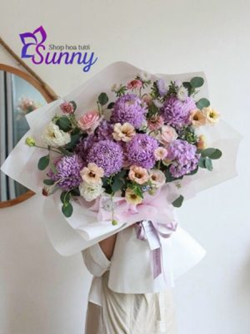 Hoa chúc mừng - Mẫu đơn tím giá 1.250.000đ