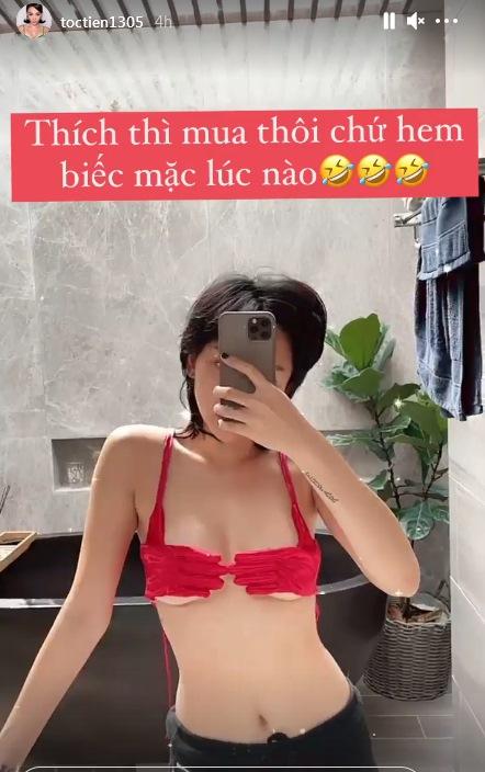 Hoang Touliver's hot wife still wears revealing clothes after marriage - 5