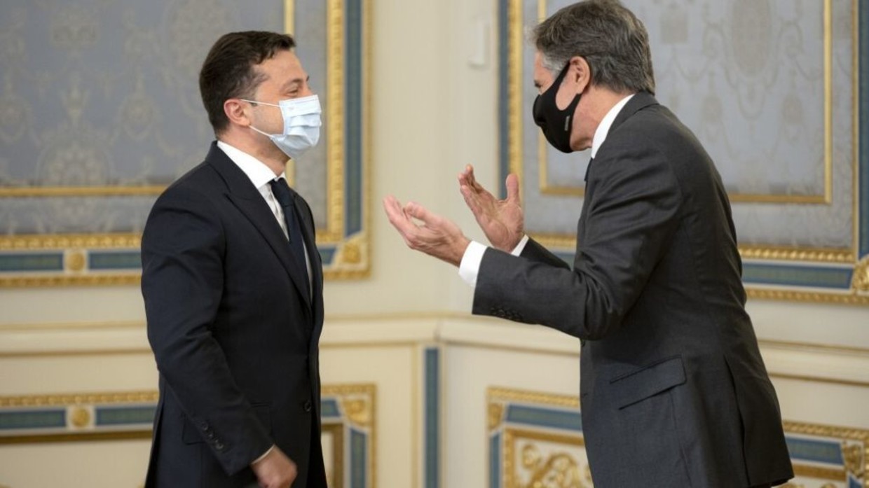 Tổng thống Ukraine Zelensky gặp Ngoại trưởng Mỹ Antony Blinken.