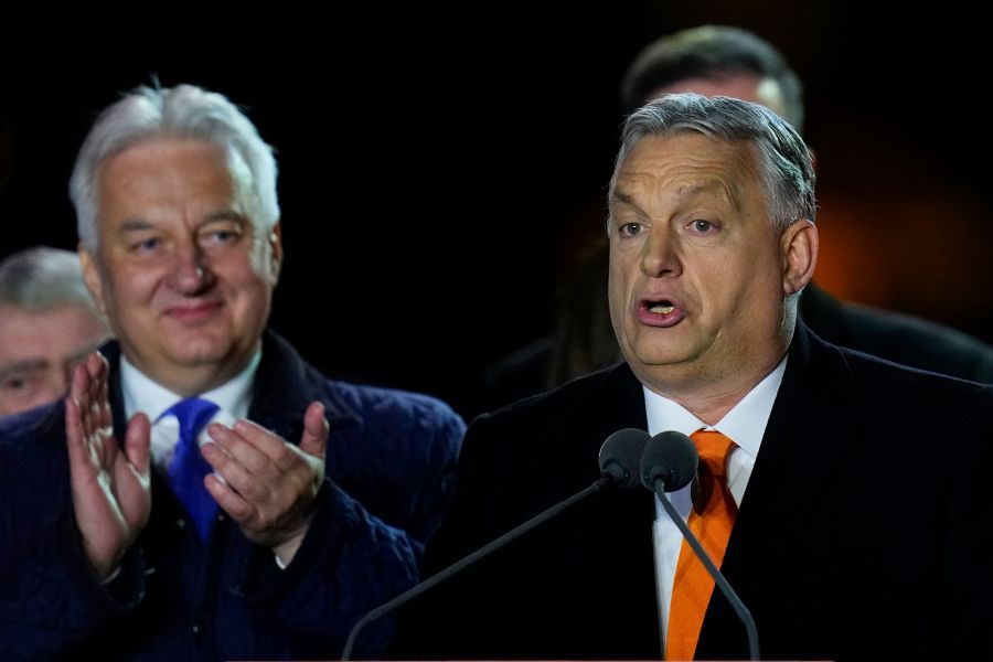 Thủ tướng Hungary Viktor Orban tuyên bố đảng của mình thắng lớn trong cuộc tổng tuyển cử (ảnh: CNN)
