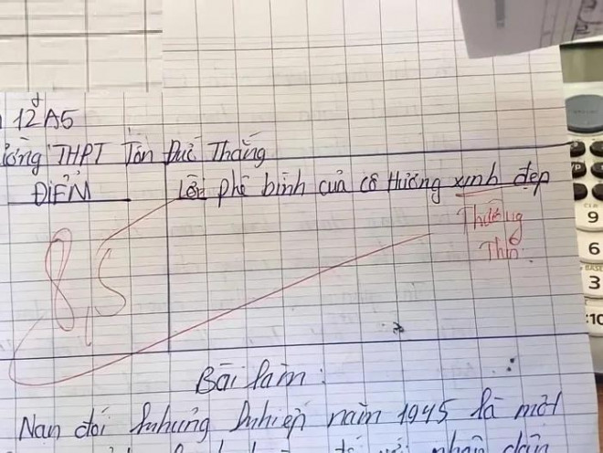 "Cả gan" "nịnh" cô giáo trong bài kiểm tra, cậu học trò nhận lại lời hồi đáp cực "bá đạo" - 1