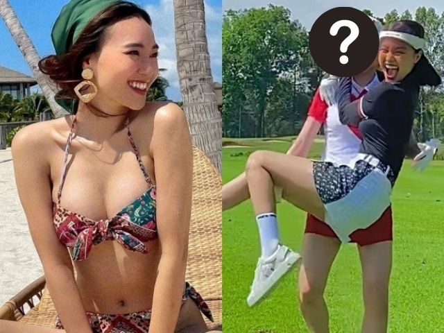 Đời sống Showbiz - Lan Ngọc được bế bổng trên sân golf, danh tính người "gần gũi" khiến ai nấy tò mò