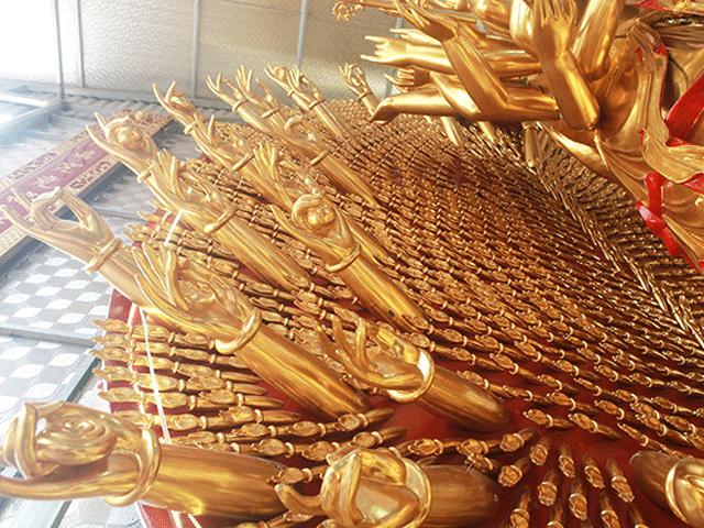 Chiêm ngưỡng tượng Phật bằng gỗ mít sơn son thếp vàng cao nhất Việt Nam
