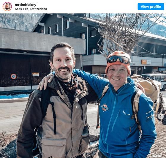 Tim Blakey, vận động viên trượt tuyết được cứu sống nhờ iPhone. Ảnh: Instagram nhân vật