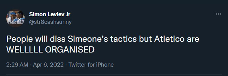 Không ít fan bênh vực Simeone khi cho rằng ông chẳng có gì sai khi muốn Atletico Madrid tử thủ phá lối chơi của Man City