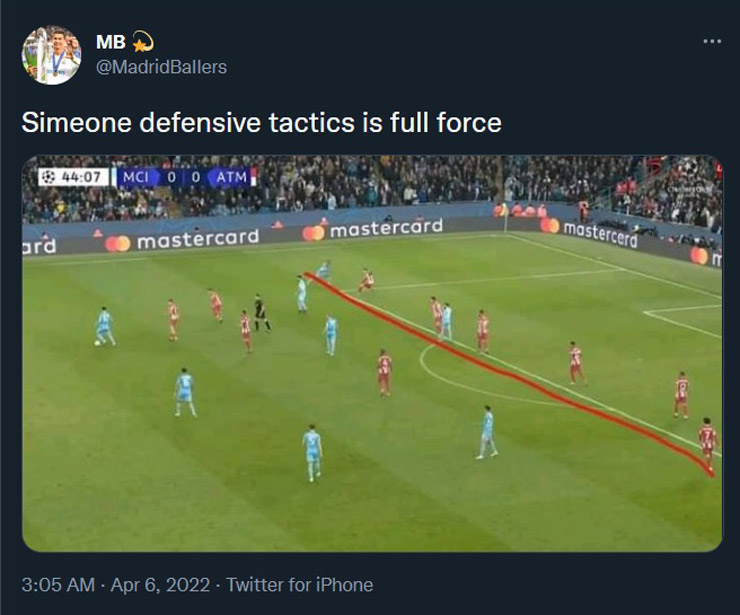 Chiến thuật phòng ngự tổng lực của Simeone