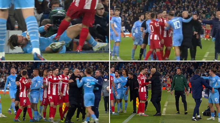 Ugly SAO Atletico kicked the ball into Grealish's face, escaping a controversial red card - 1