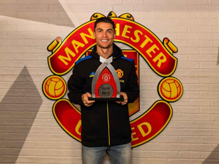 Ronaldo nhận giải Cầu thủ xuất sắc nhất tháng của MU lần thứ ba trong mùa này