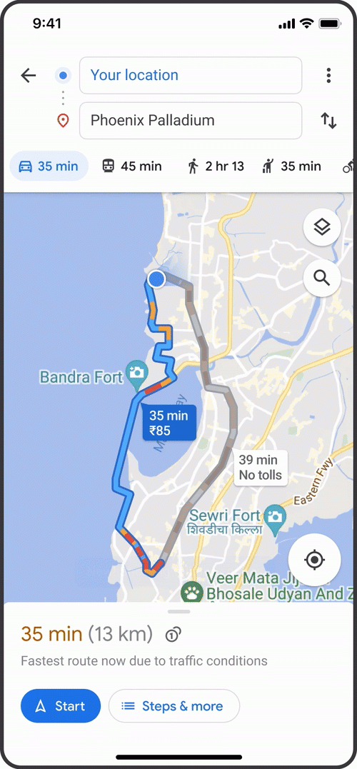 Google Maps sẽ tự động tính toán phí cầu đường giúp bạn - 1