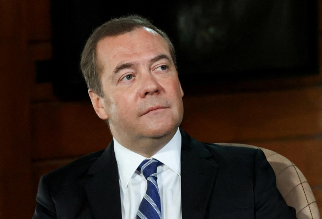 Phó Chủ tịch Hội đồng An ninh Nga Dmitry Medvedev nói về những nỗ lực chiếm đoạt tài sản của Nga ở nước ngoài. Ảnh: Reuters