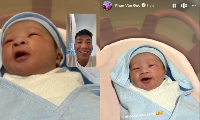 Bà xã Phan Văn Đức sinh con thứ hai, gia đình nam cầu thủ chính thức "có nếp, có tẻ" - 1