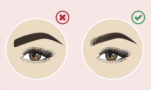 Eyebrow tips to help hide large, wide forehead blemishes - 4